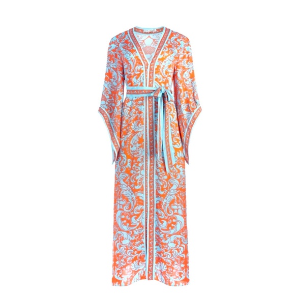 Alice + Oivia Domino Tie Waist Jacket / Robe sz M NEW